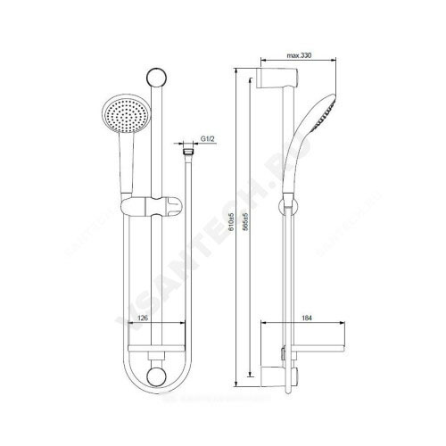 Гарнитур душевой FRESH M1 Vidima Артикул 63773 фото 2 Гарнитур душевой FRESH M1 Vidima Артикул 63773 фото 2