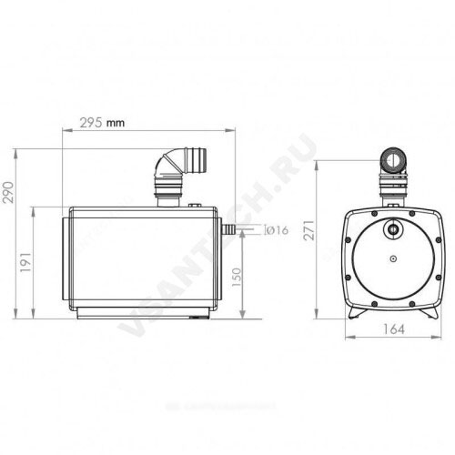 Установка канализационная SANIFLOOR 2 SFA Артикул 55258 фото 2 Установка канализационная SANIFLOOR 2 SFA Артикул 55258 фото 2