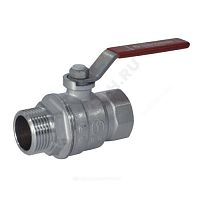 Кран шаровой латунь хром R854L ВР/НР полнопроходной рычаг Giacomini (арт.  40109)