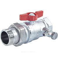 Кран шаровой латунь со спускником R259DS ВР/"американка" хром бабочка Giacomini (арт.  21275)