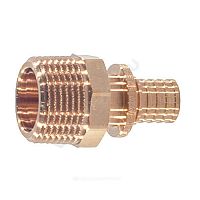 Муфта для PE-X труб аксиальная бронза НР RAUTITAN RX+ Rehau (арт.  35388)
