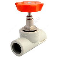 Клапан (вентиль) PP-R 45гр запорный серый внутренняя пайка VALFEX (арт.  57974)