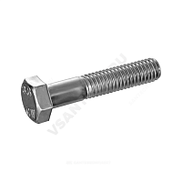 Болт стальной шестигранный к.п. 5.8 DIN 931 (ГОСТ 7798-70) (арт.  20796)