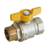 Кран шаровой латунь никель газ R734G ВР/НР полнопроходной бабочка Giacomini (арт.  40115)