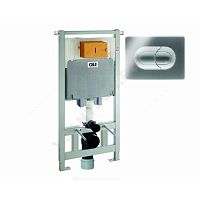 Инсталляция Oli 80 Sanitarblock для подвесного унитаза с кнопкой смыва хром глянцевый Salina OLI (арт.  51409)