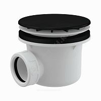 Сифон для поддона h=84мм слив крышка D=115мм, черная Alca Plast (арт.  51761)
