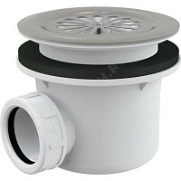 Сифон для поддона h=84мм с нержавеющей решёткой D=115мм Alca Plast (арт.  28852)