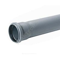 Труба с раструбом серая PP-H Эконом Политэк (арт.  37971)