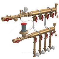 Узел коллекторный для учёта расхода ТЭ GE553-B3 этажный латунь Ду 40 Giacomini (арт.  25457)