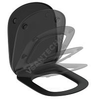 Сиденье для унитаза черное TESI Ideal Standard (арт.  50861)