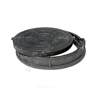 Люк полимер серый (средний) круглый Сантехкомплект (арт.  18592)