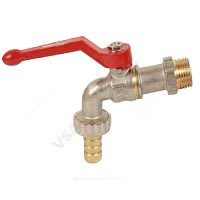 Кран шаровой латунь водоразборный со штуцером BVR-C НР/штуц Ру10 рычаг Danfoss (арт.  21390)