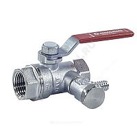 Кран шаровой латунь со спускником R250DS ВР хром рычаг Giacomini (арт.  21271)