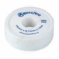 Лента ФУМ PTFE 6020 19ммх0,1ммх15м катушка среда: вода Aquasfera (арт.  26551)