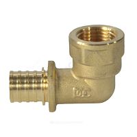 Угольник для PE-X труб аксиальный латунь ВР РОС (арт.  35579)